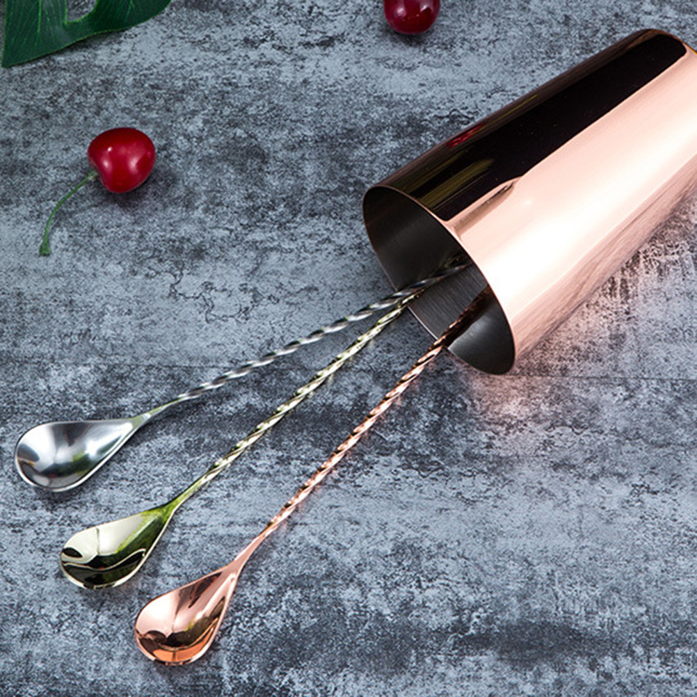 Elegant Stainless Steel Long H - Bar Spoon Twisted avaliação e preço