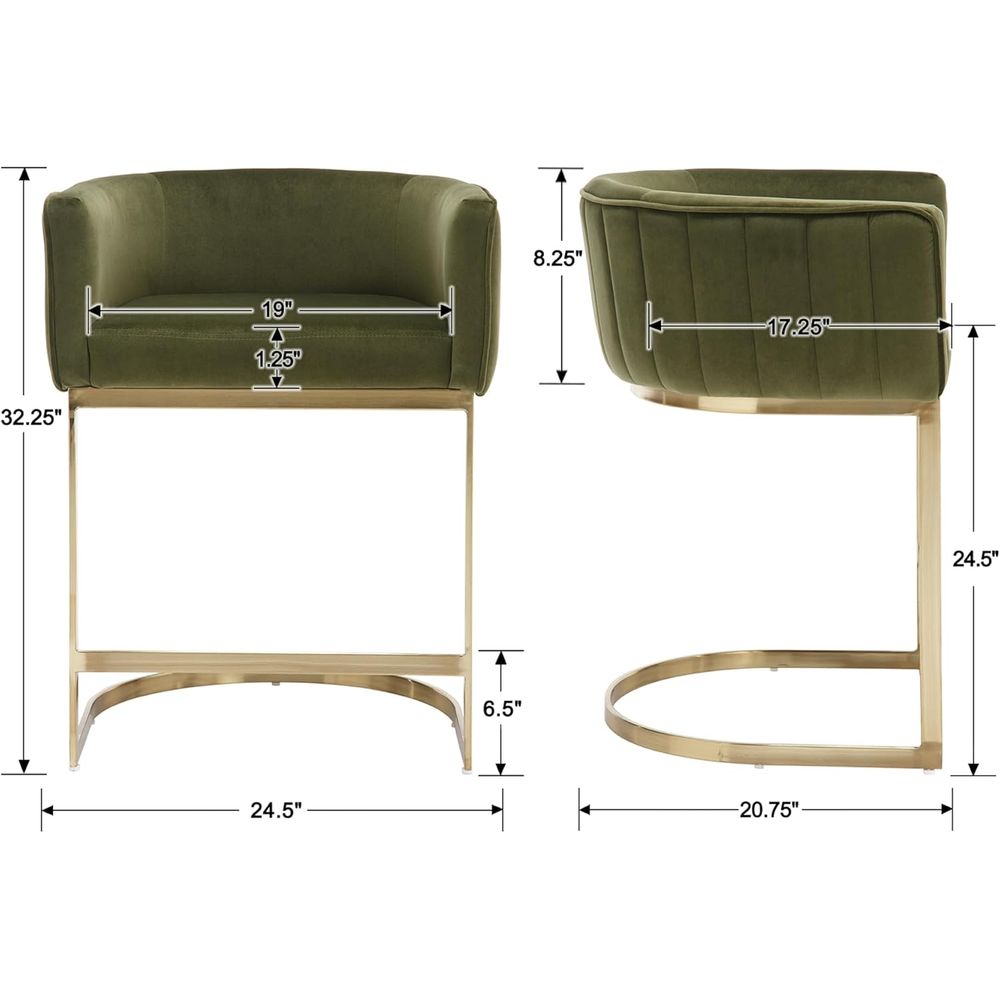 24 Velvet Upholstered Counter  - Home Bar And Counter avaliação e preço