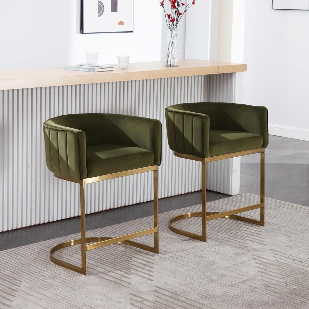 24 Velvet Upholstered Counter  - Home Bar And Counter avaliação e preço
