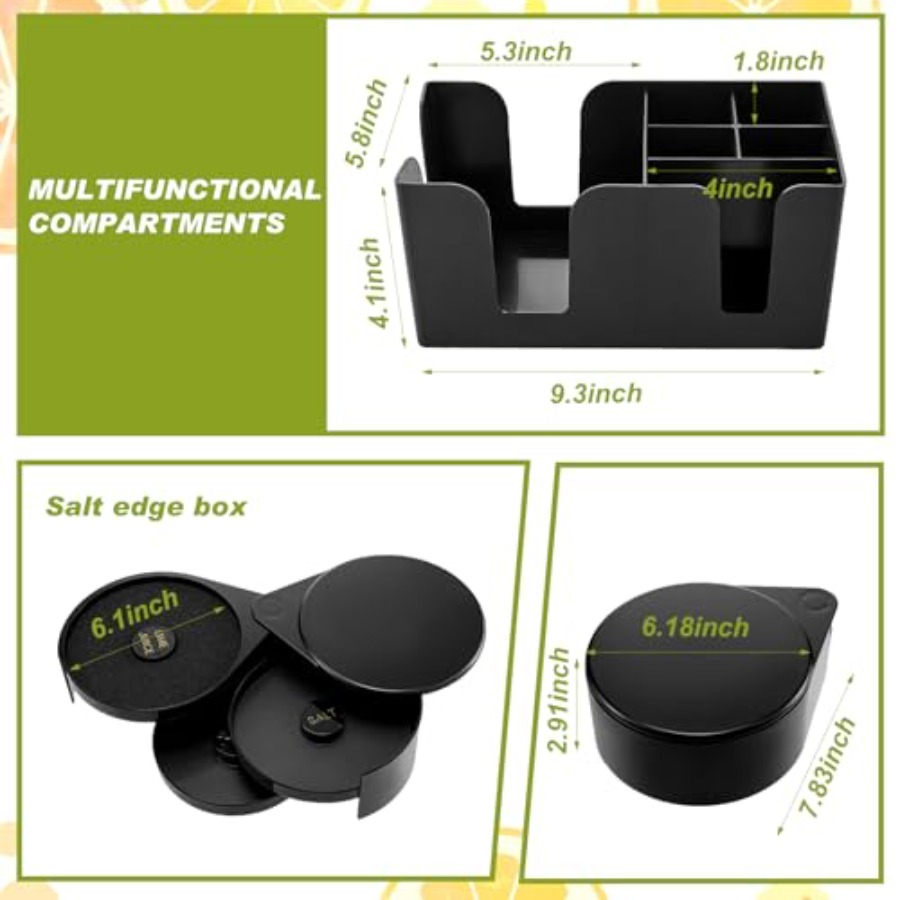 23 Pcs Bartender Supplies Kit  - Garnish Tray Set avaliação e preço