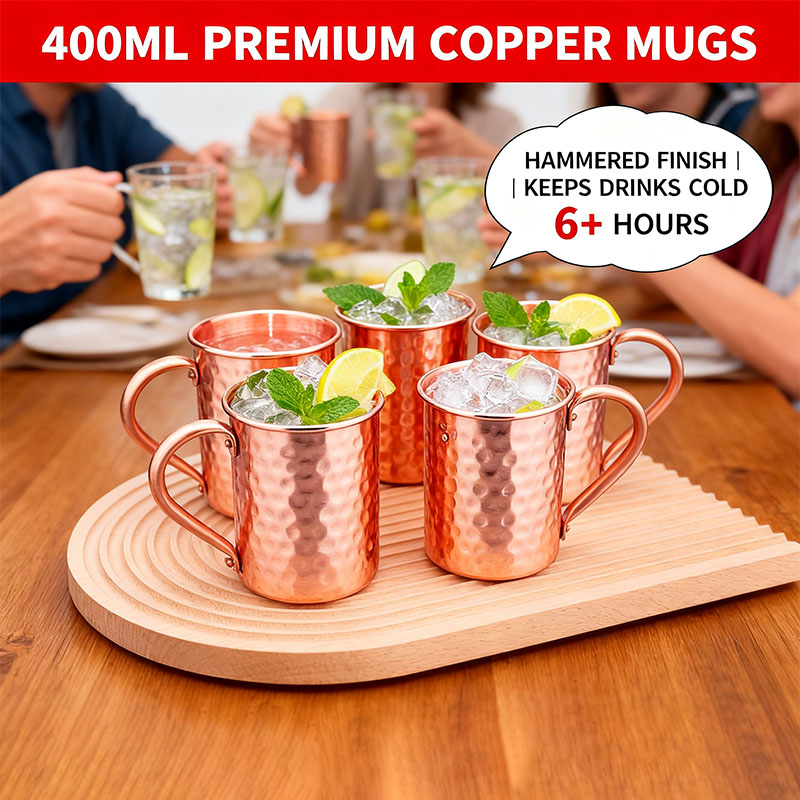 New 100% Copper Cups Pure Soli - Mule Copper Mug avaliação e preço