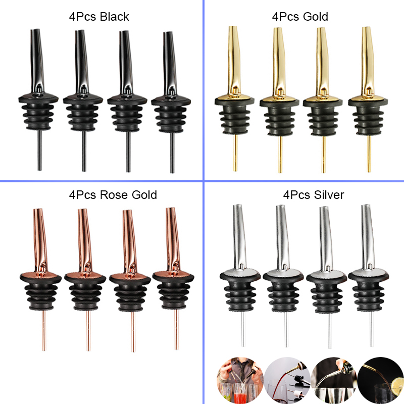 4Pcs Black/Rose Gold/Silver Li - Speed Pourer Cap avaliação e preço