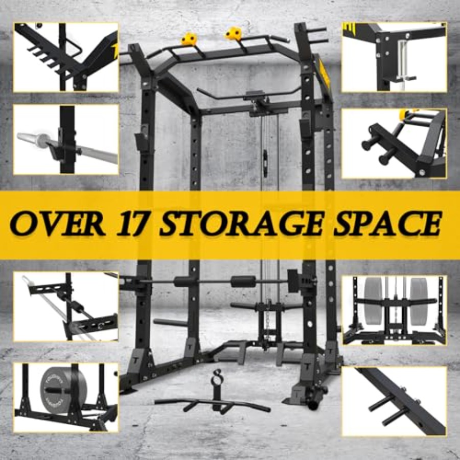 2024 Upgraded T2 Power Cage Mu - Home Bar And Gym avaliação e preço