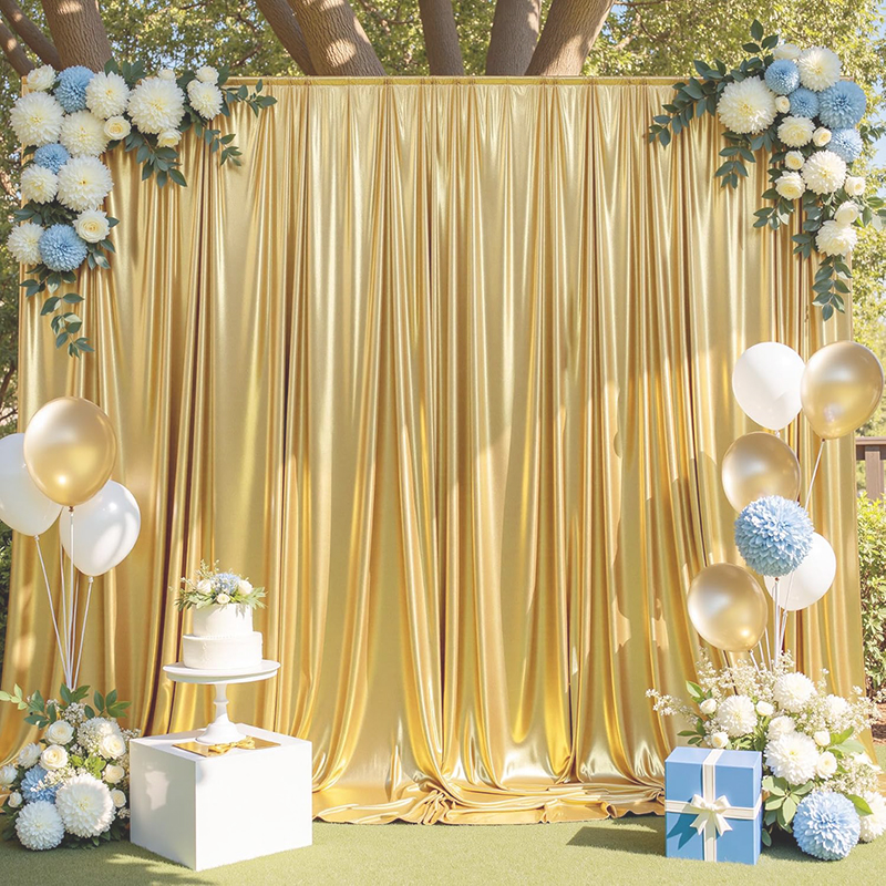 Gold Sequin Backdrop Curtain W - Home Bargains avaliação e preço