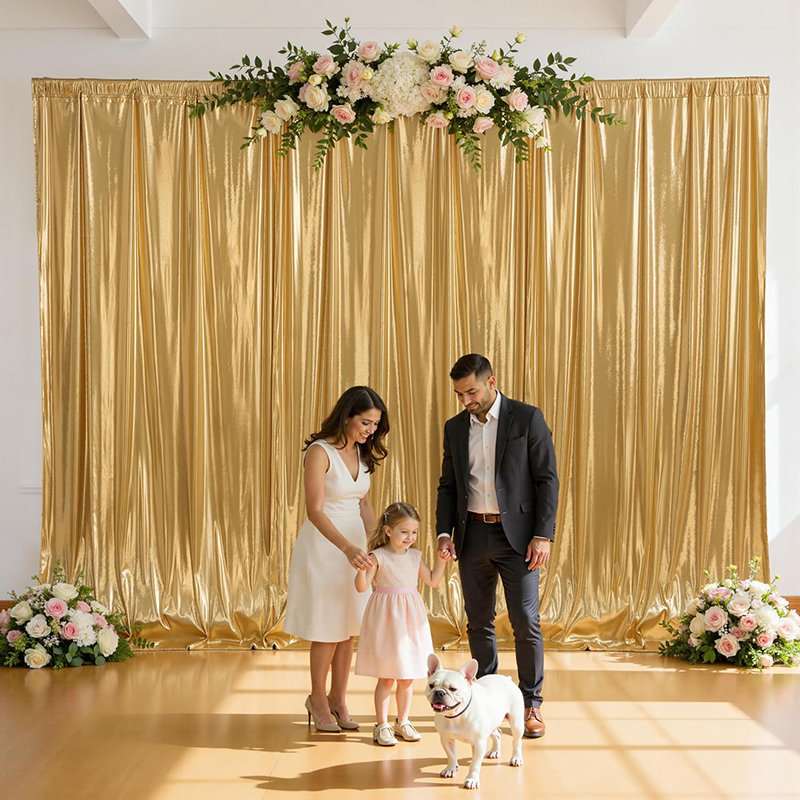 Gold Sequin Backdrop Curtain W - Home Bargains avaliação e preço