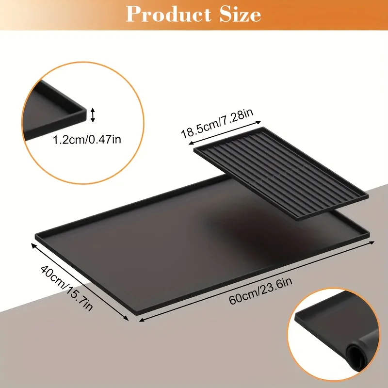 2-in-1 Silicone Coffee Bar Mat - Home Bar And Counter avaliação e preço