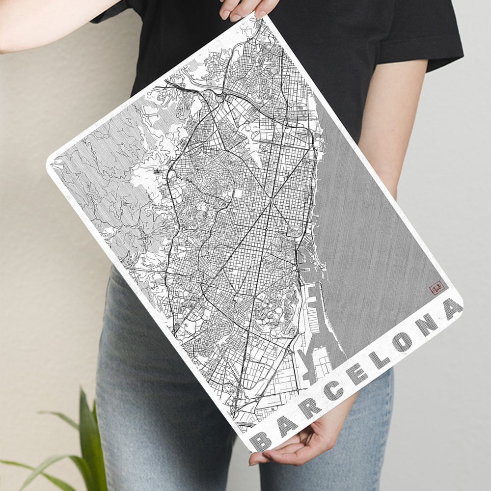 Barcelona City Map Vintage Met - Home Barcelona avaliação e preço
