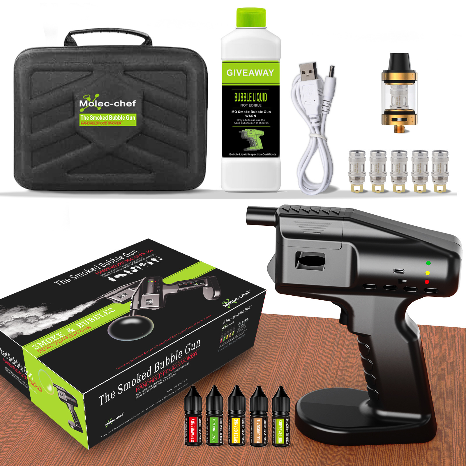Smoking Flavor Blaster Cocktai - Smoking Gun Kit avaliação e preço