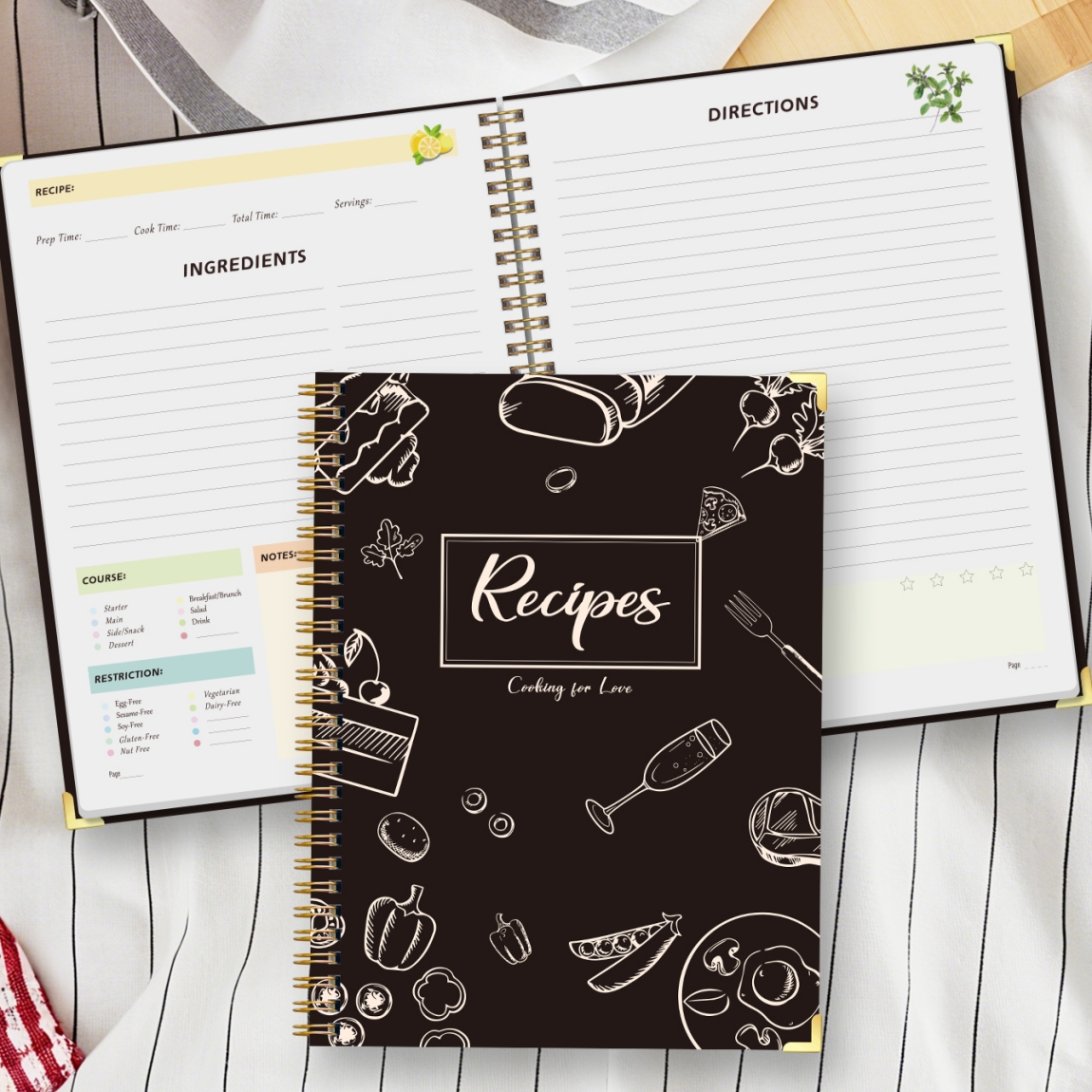 Recipe Journal Notebook with S - Cocktail Recipe Book avaliação e preço