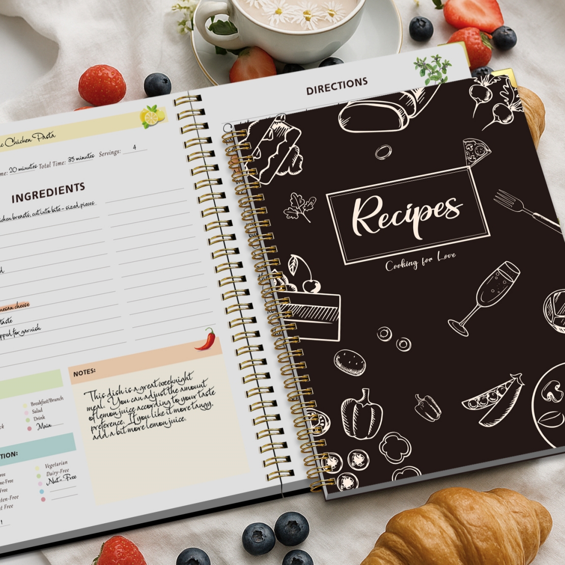 Recipe Journal Notebook with S - Cocktail Recipe Book avaliação e preço
