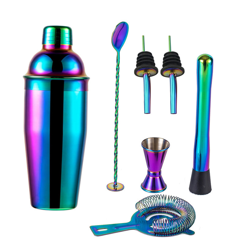 5/7pcs Rainbow Cocktail Shaker - Boston Shaker Set avaliação e preço