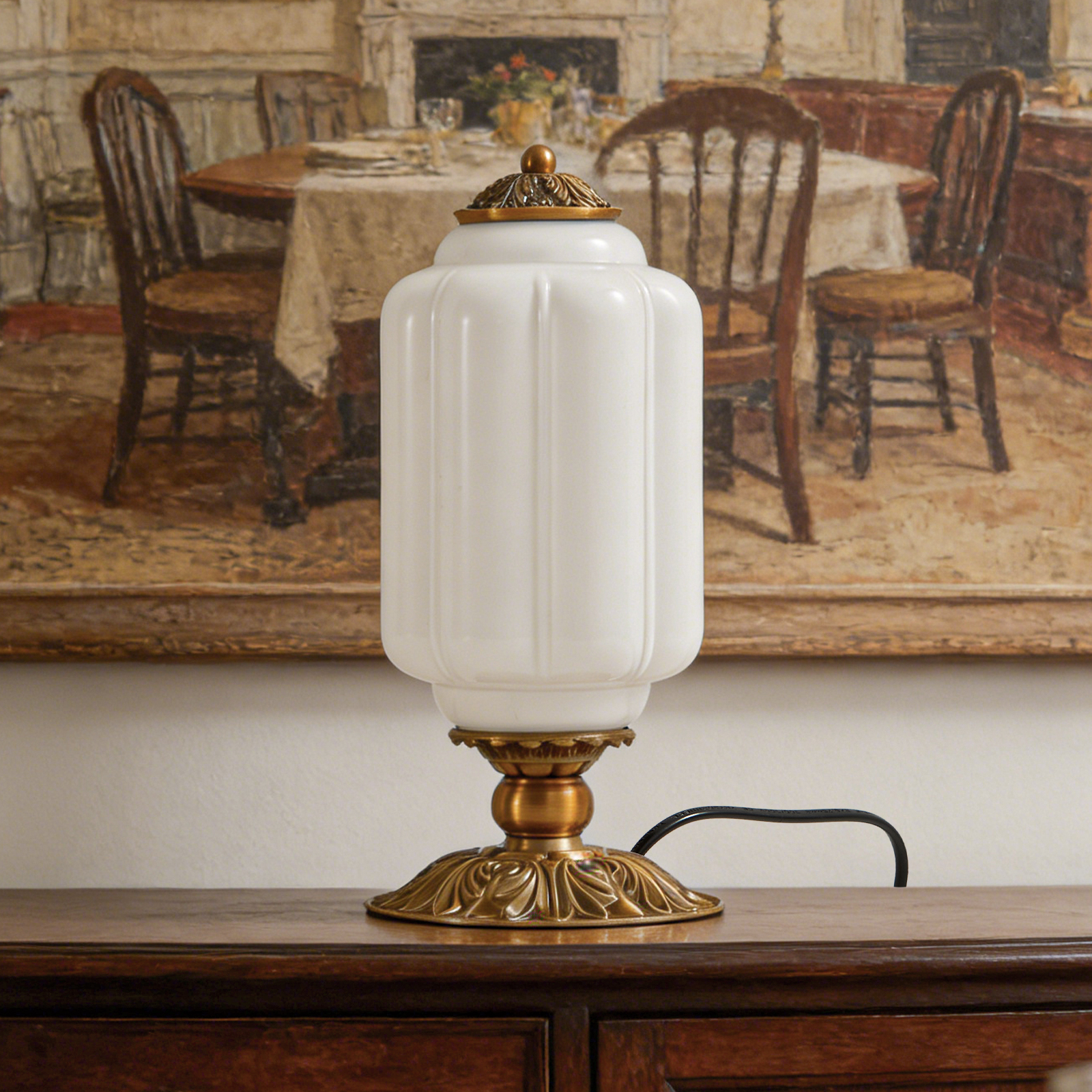 Nordic Retro Milk Glass Table  - Old Fashioned Glass avaliação e preço