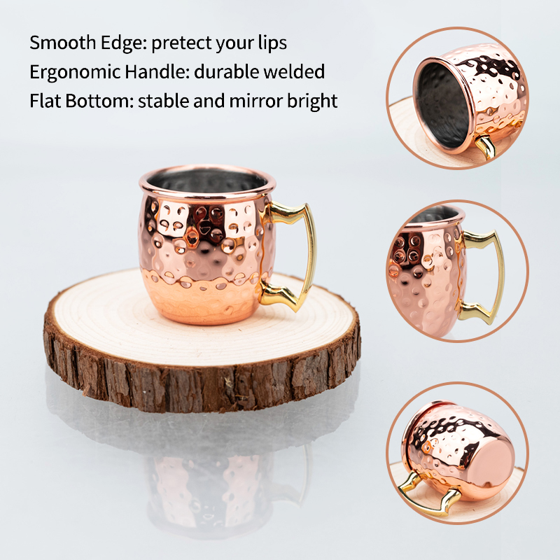 4Pcs 6Pcs 60ml Stainless Steel - Mule Copper Mug avaliação e preço