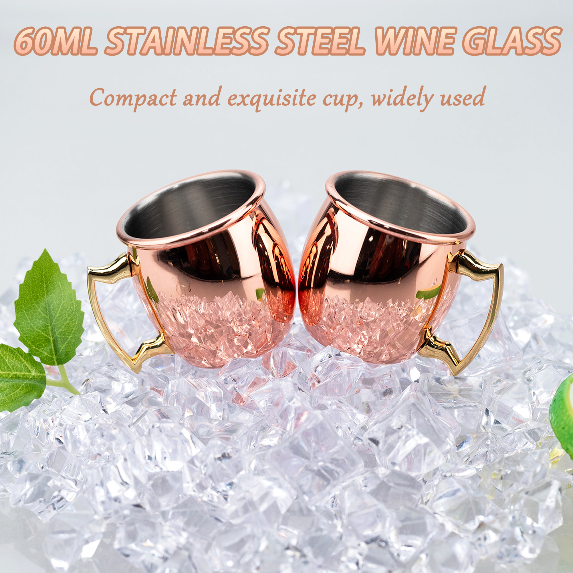 4Pcs 6Pcs 60ml Stainless Steel - Mule Copper Mug avaliação e preço