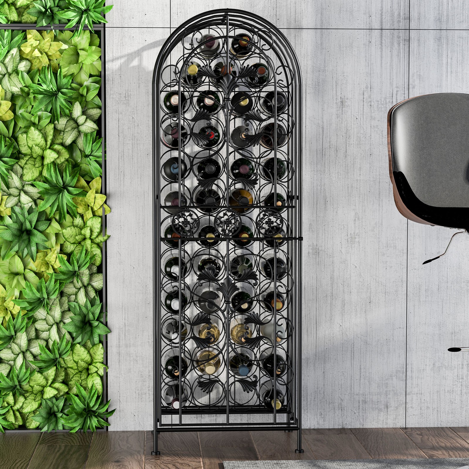 Free Standing Wine Rack 45 Bot - Home Bar And Cabinet avaliação e preço