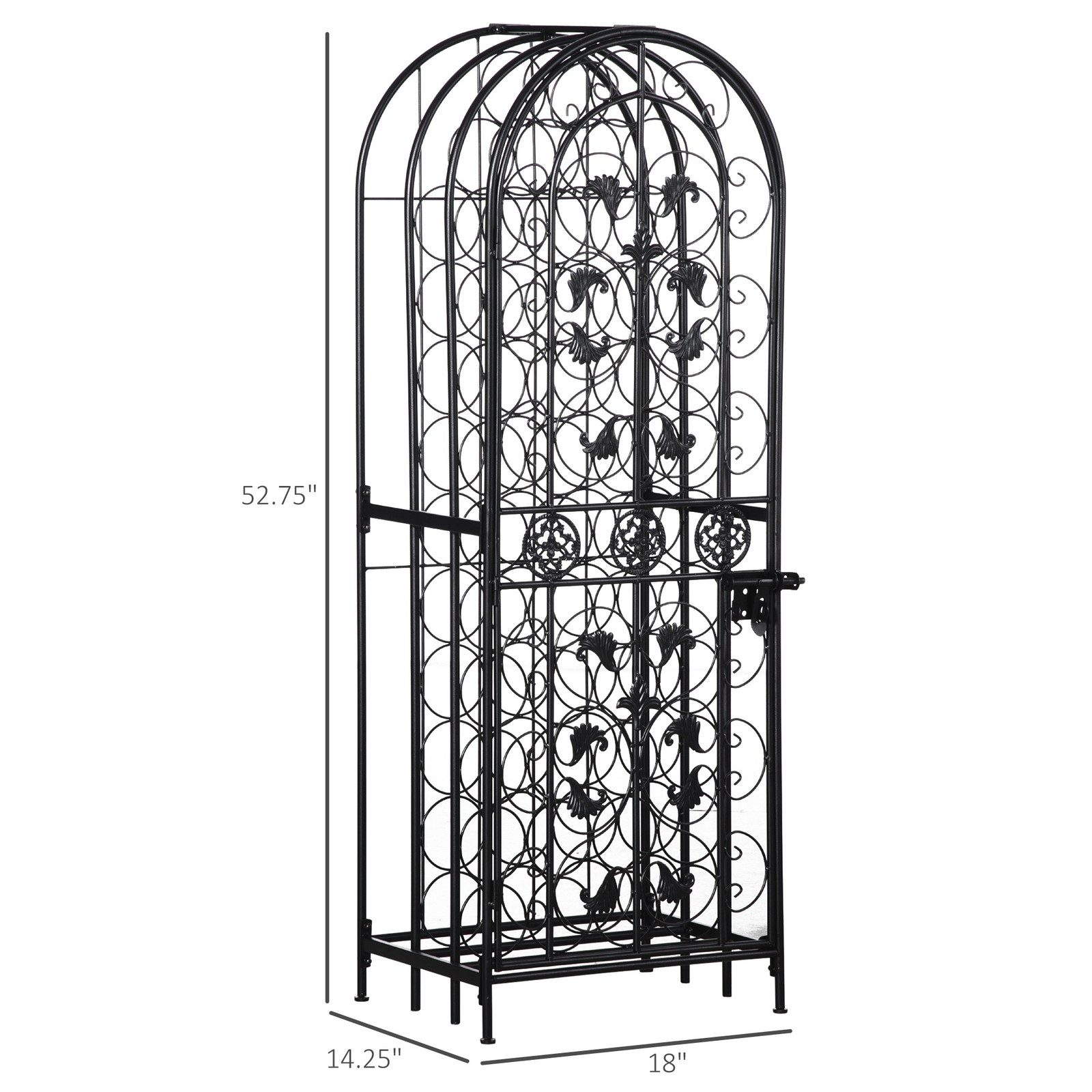 Free Standing Wine Rack 45 Bot - Home Bar And Cabinet avaliação e preço
