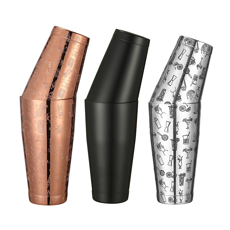 Stainless Steel Boston Shaker  - Bitters Bottle Set avaliação e preço
