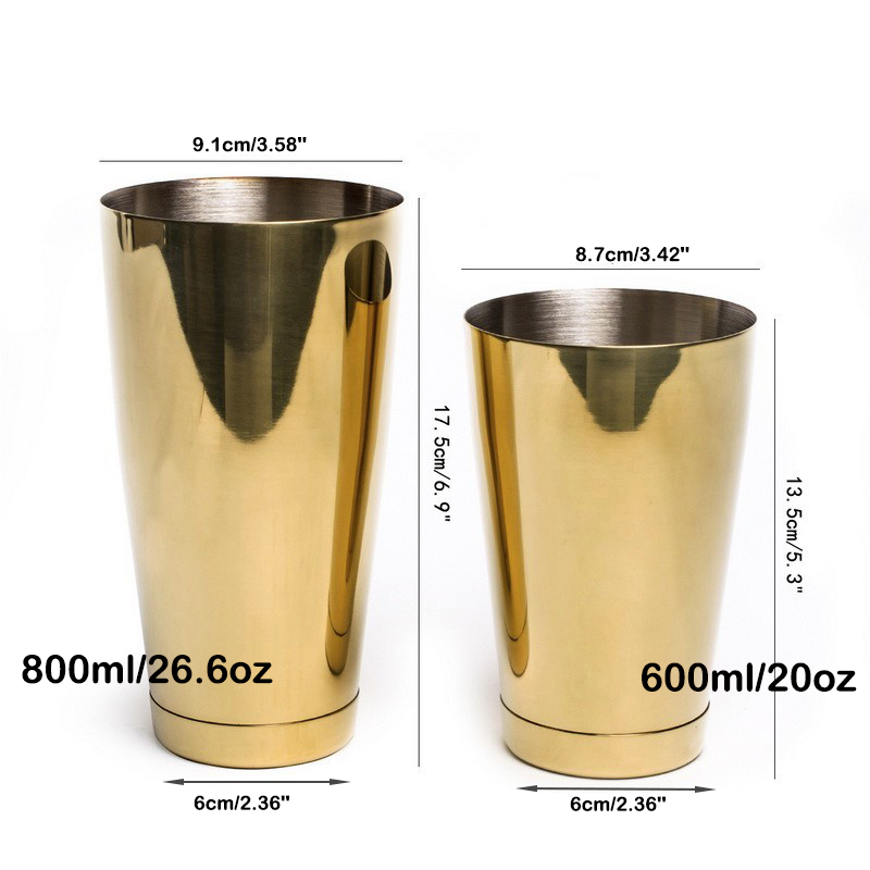 Stainless Steel Boston Shaker  - Bitters Bottle Set avaliação e preço