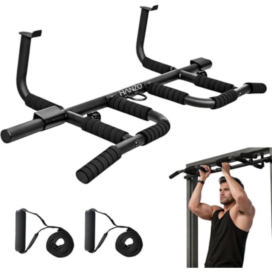 Doorway Pull Up Bar Set with S - Home Bar Setup avaliação e preço