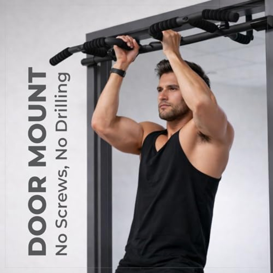 Doorway Pull Up Bar Set with S - Home Bar Setup avaliação e preço