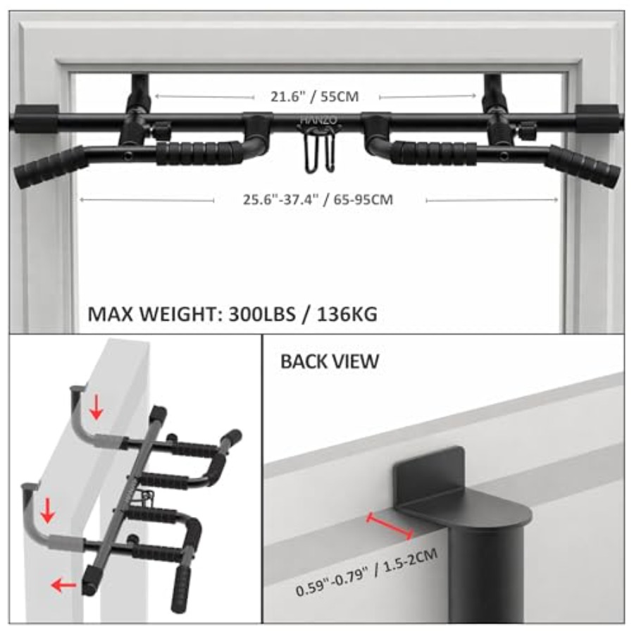 Doorway Pull Up Bar Set with S - Home Bar Setup avaliação e preço
