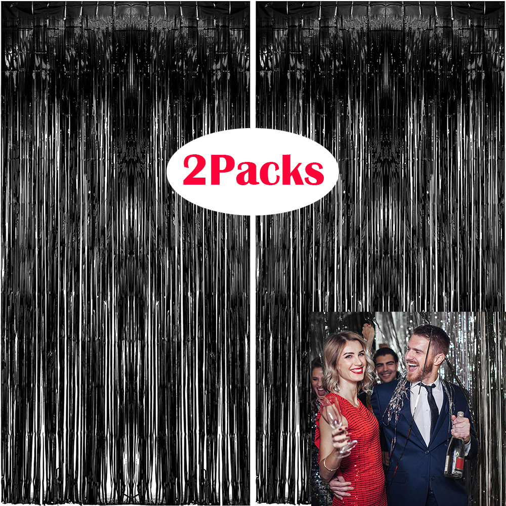 2Packs Black Metallic Tinsel F - Home Bargains avaliação e preço