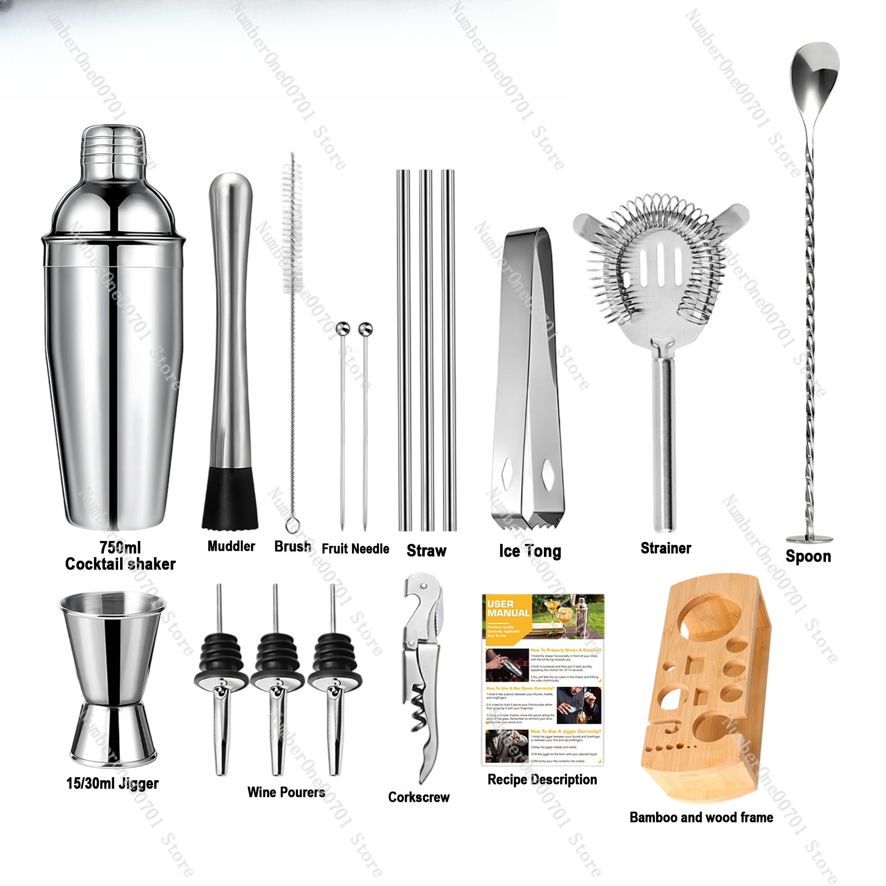 Stainless Steel Cocktail Shake - Boston Shaker Set avaliação e preço