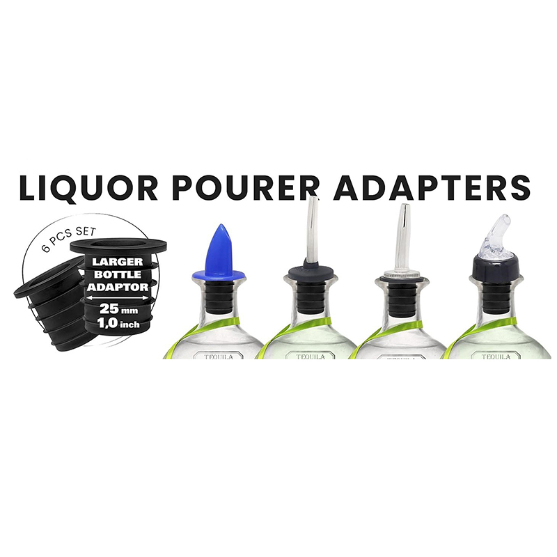 1/4/6pcs Liquor Pourer Adapter - Speed Pourer Cap avaliação e preço