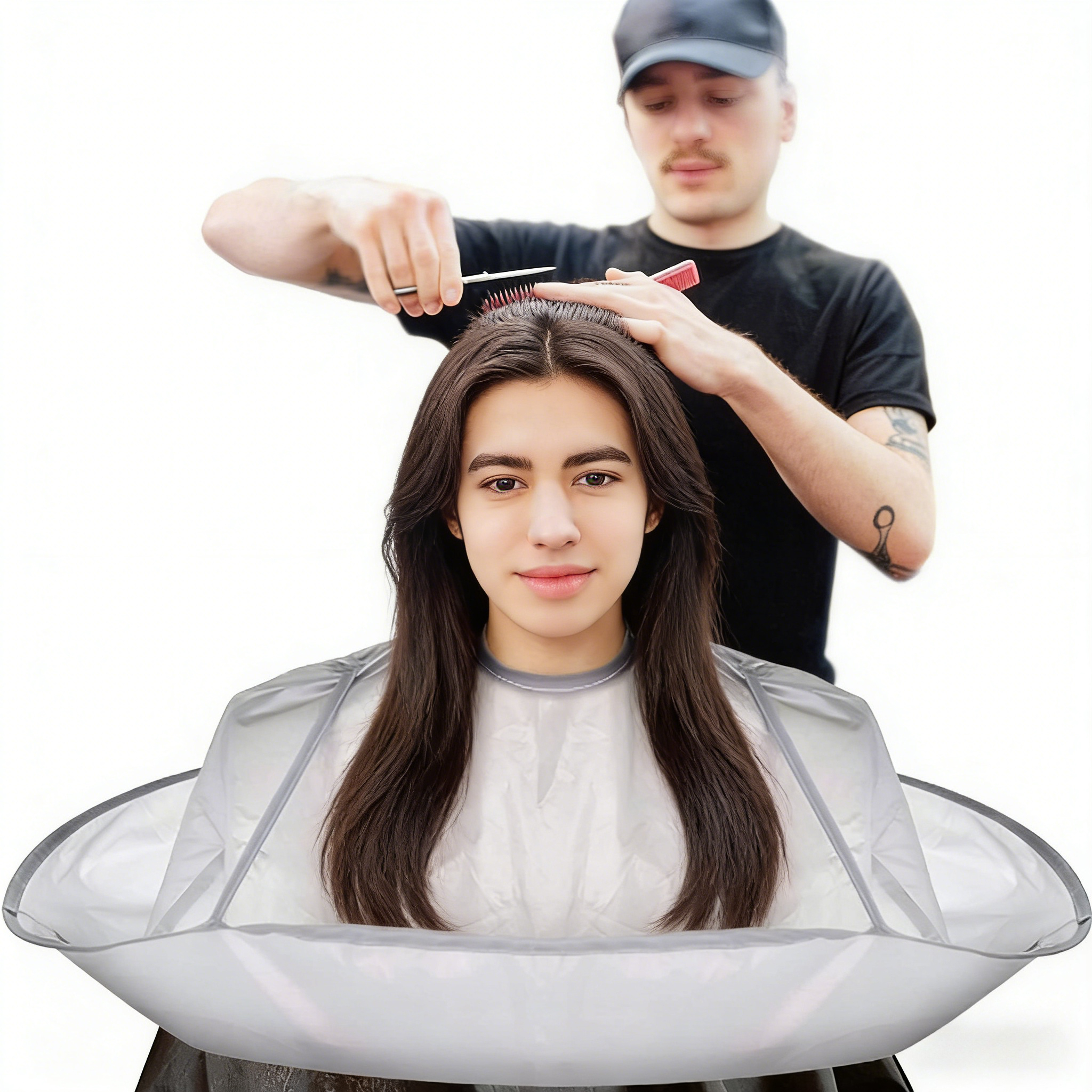 Hair Cutting Cape for All Ages - Home Barber avaliação e preço