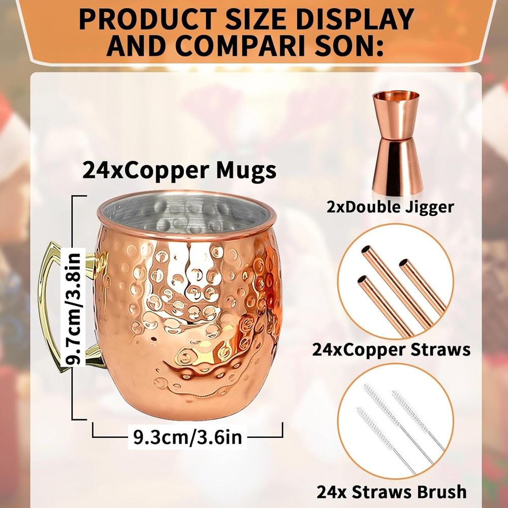 Moscow Mule Copper Mugs- Set o - Mule Copper Mug avaliação e preço