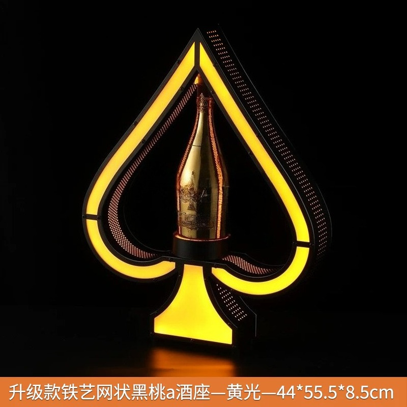 Iron Art Light Up Wine Bottle  - Home Bar Stand avaliação e preço
