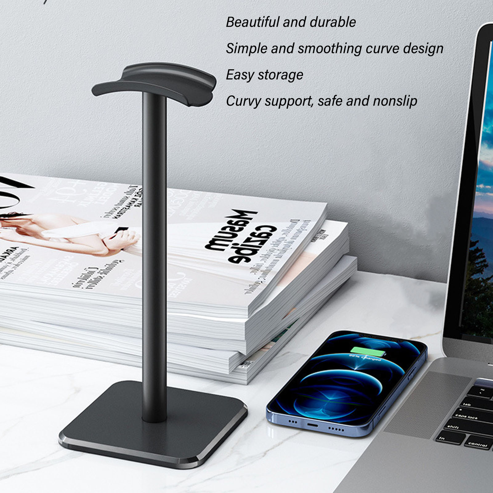 Headphone Stand Rounded Corner - Home Bar Stand avaliação e preço