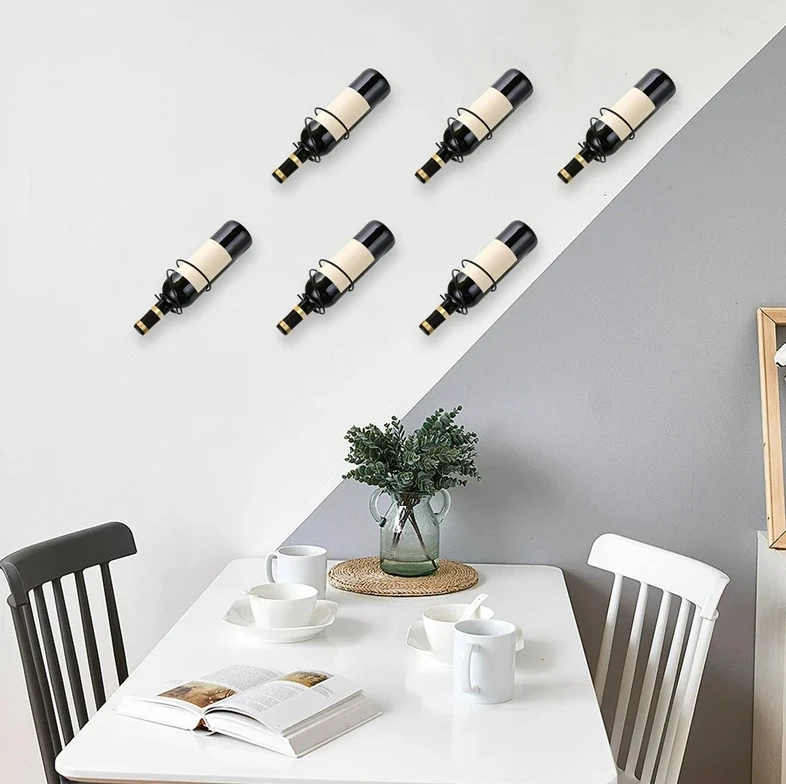 Pack Of 6 Wall Mounted Wine Ra - Home Bar Stand avaliação e preço