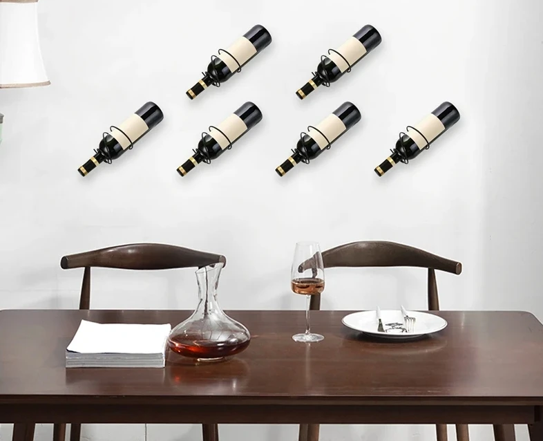 Pack Of 6 Wall Mounted Wine Ra - Home Bar Stand avaliação e preço