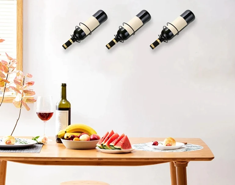 Pack Of 6 Wall Mounted Wine Ra - Home Bar Stand avaliação e preço
