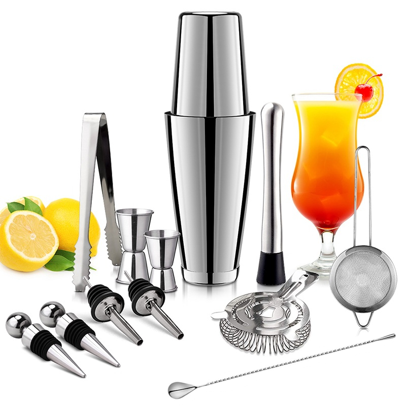 13Pcs/Set Stainless Steel Cock - Boston Shaker Set avaliação e preço