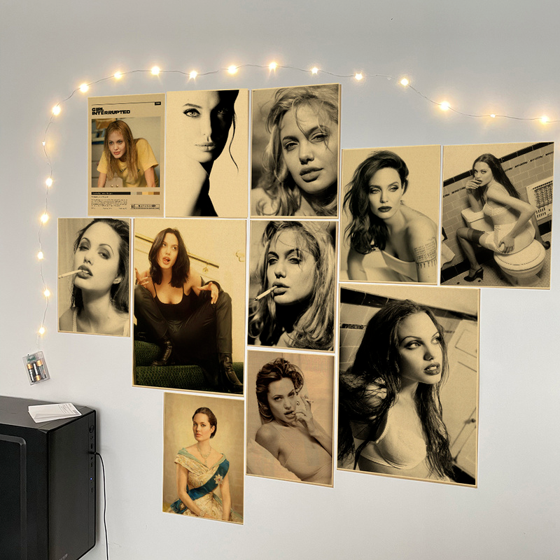 Angelina Jolie Vintage Poster  - Home Bar And Theater avaliação e preço