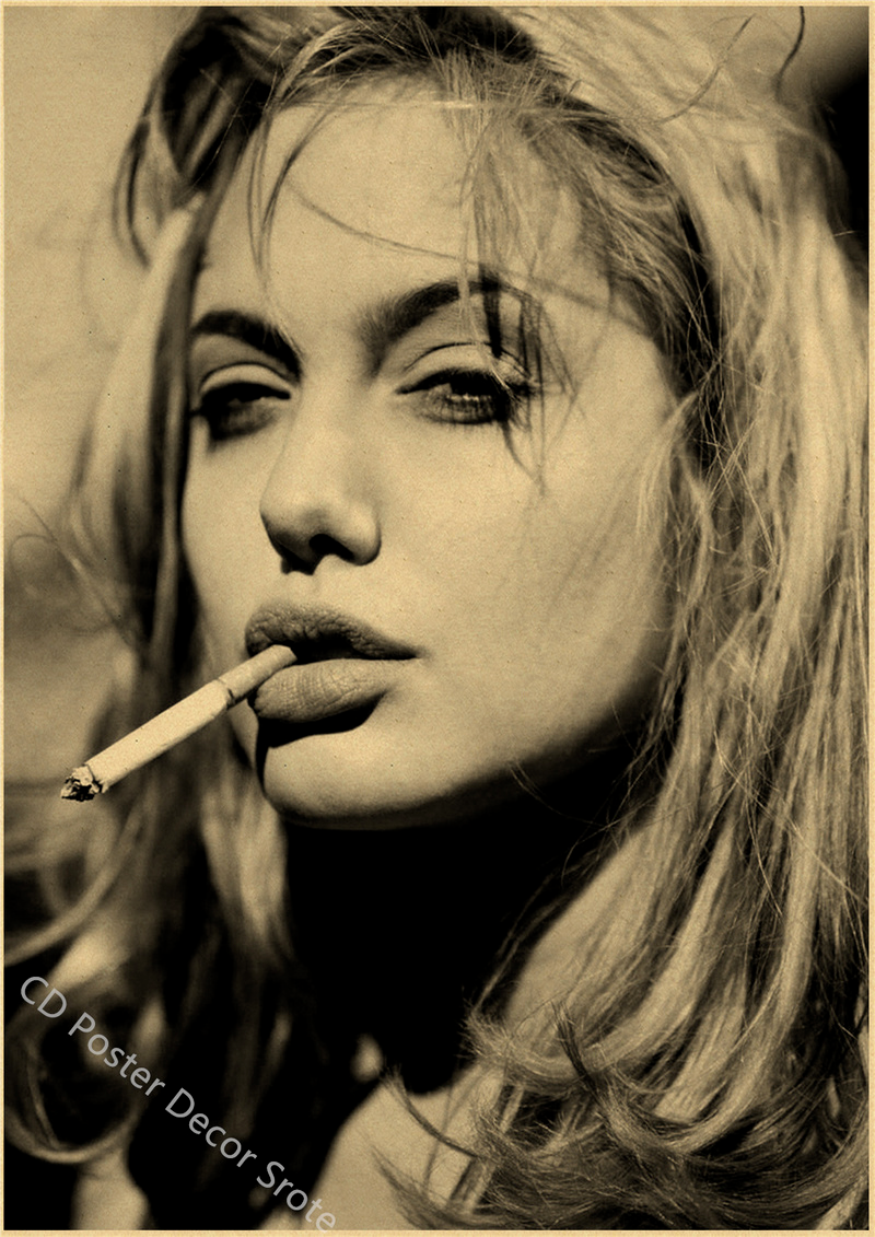 Angelina Jolie Vintage Poster  - Home Bar And Theater avaliação e preço
