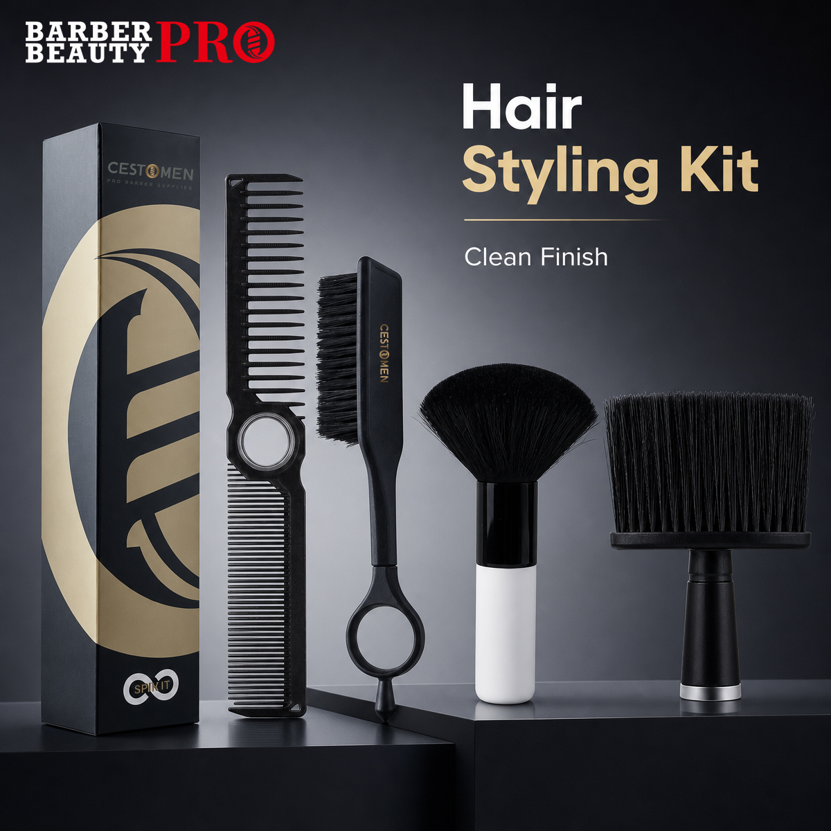 3Pcs Barber Hair Styling Kit w - Home Barber avaliação e preço