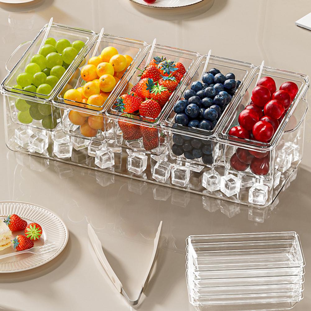 Taco Bar Serving Set for Party - Garnish Tray Set avaliação e preço