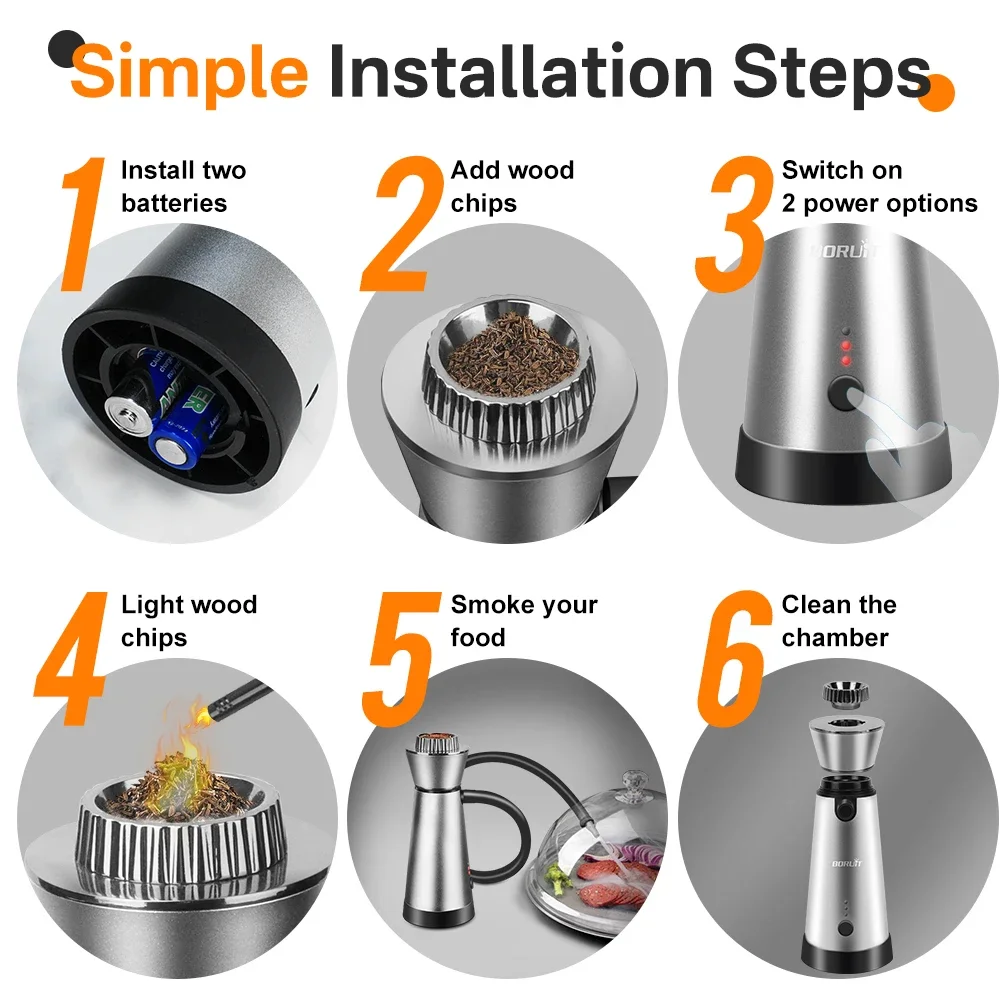BORUiT Smoke Infuser Food Drin - Smoking Gun Kit avaliação e preço