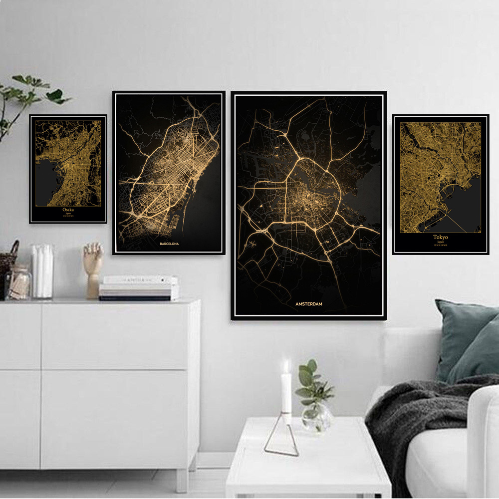 Poster Prints Amsterdam Tokyo  - Home Barcelona avaliação e preço