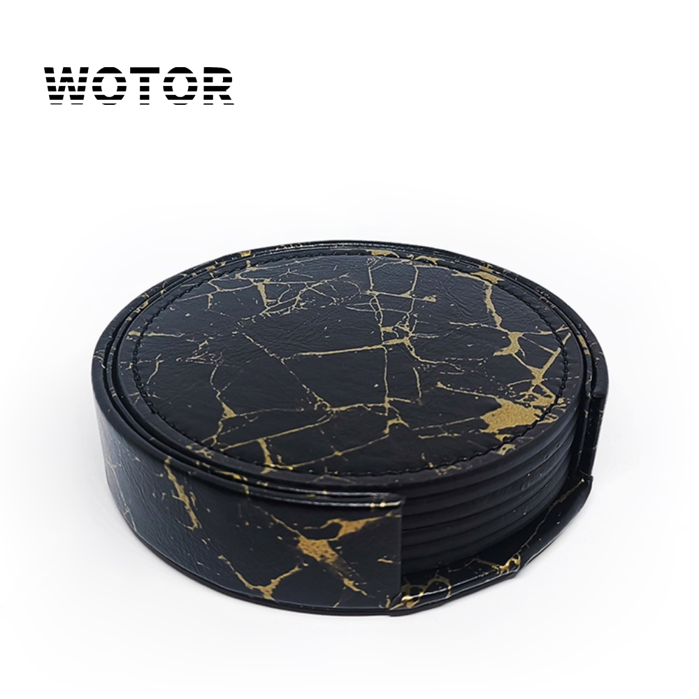 WOTOR 6PCS Stone Grain Leather - Home Bar And Counter avaliação e preço