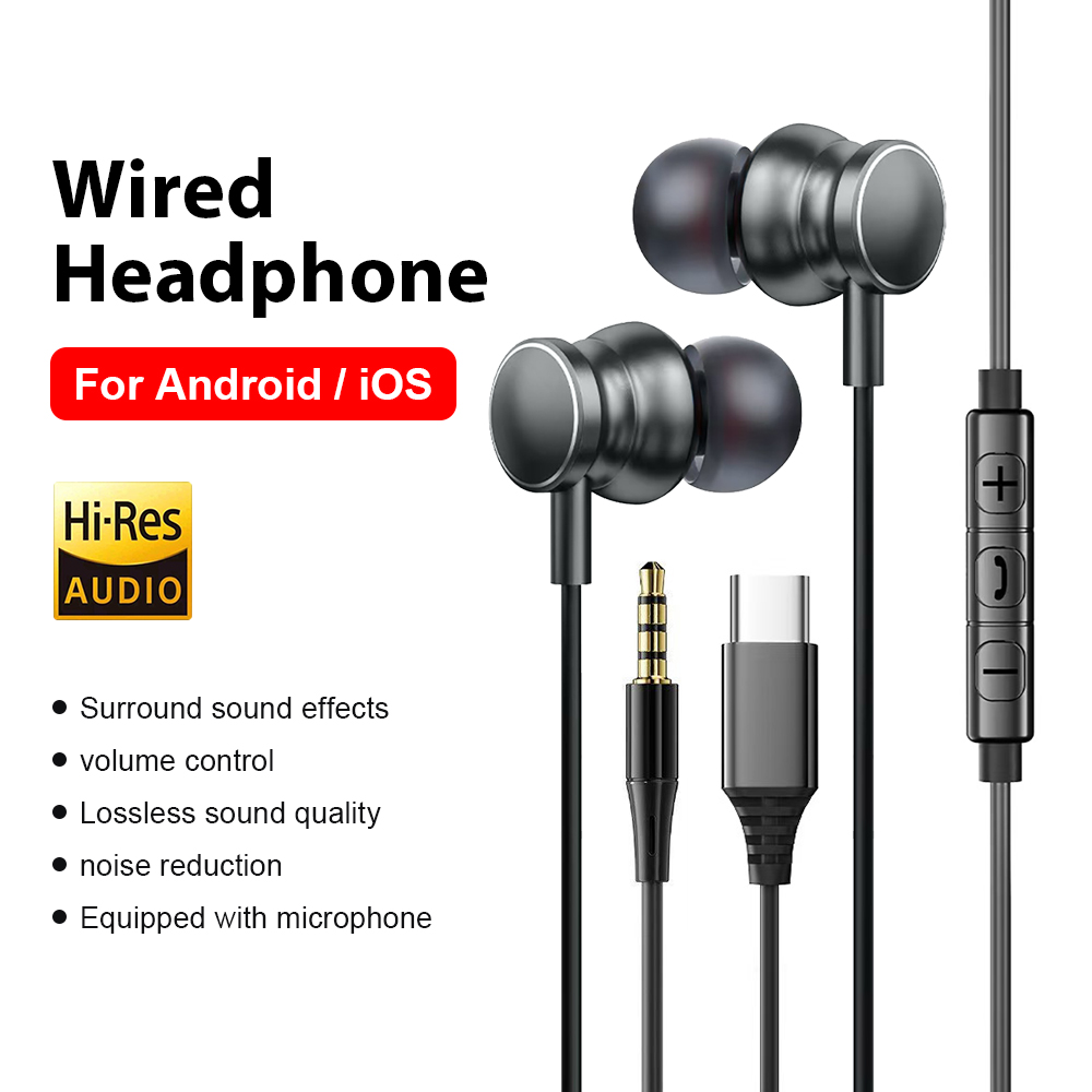 Type C Wired Headphones 3.5mm  - Home Bar Iphone avaliação e preço