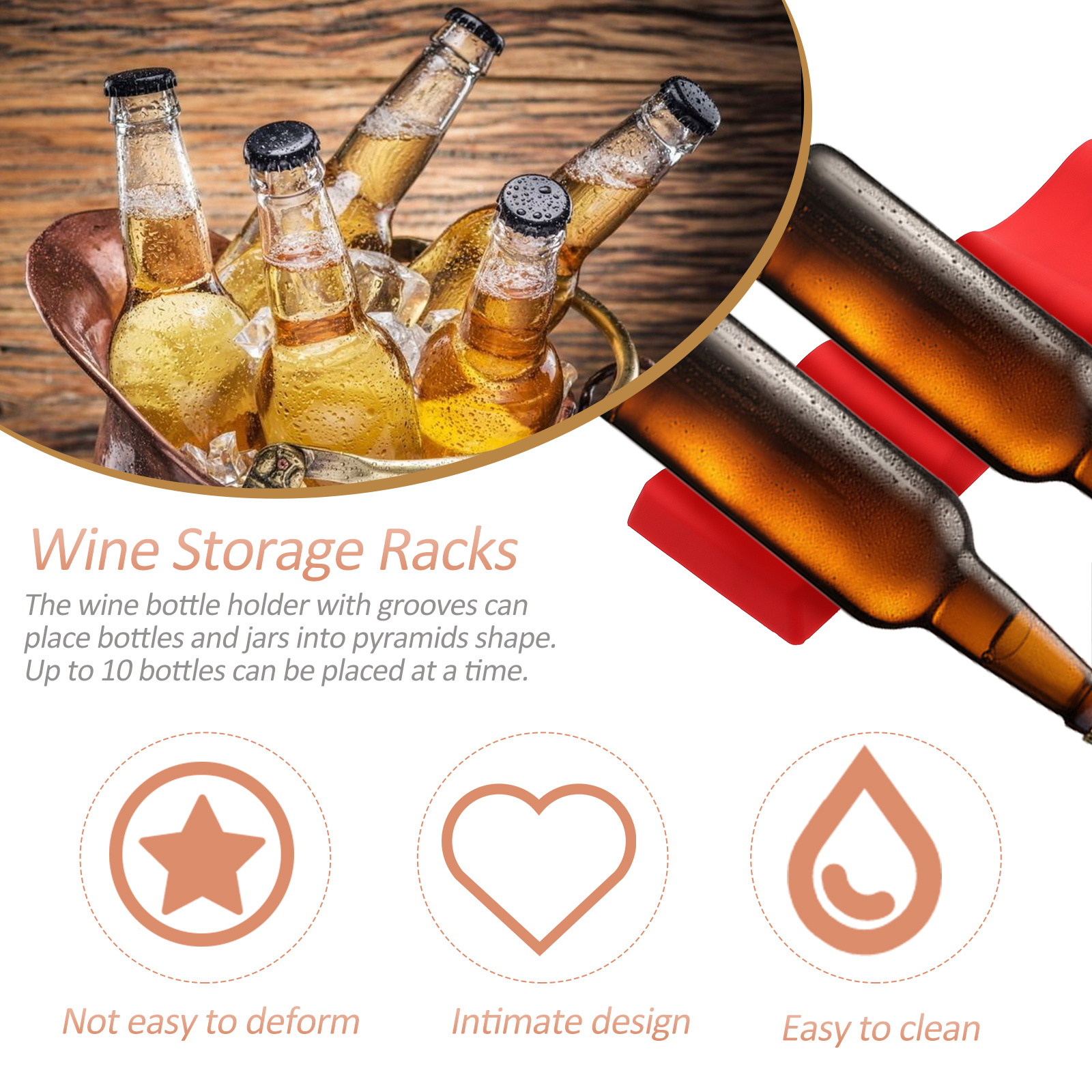 Bottle Stacker Rack Silicone F - Home Bar Stand avaliação e preço