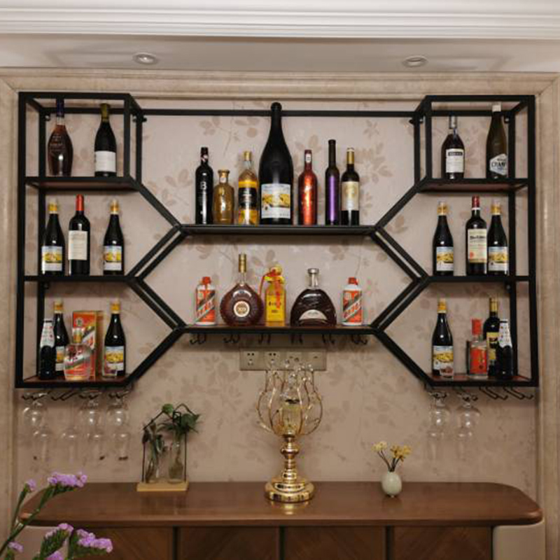 Metal Shelves Wine Cabinet Liv - Home Bar And Cabinet avaliação e preço