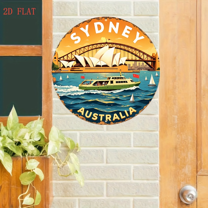 2D Metal Sign Sydney Australia - Home Bar Sydney avaliação e preço