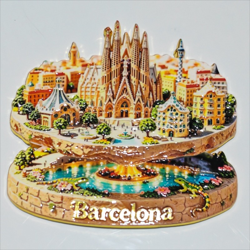 Spain Metal Fridge Magnets Bar - Home Barcelona avaliação e preço