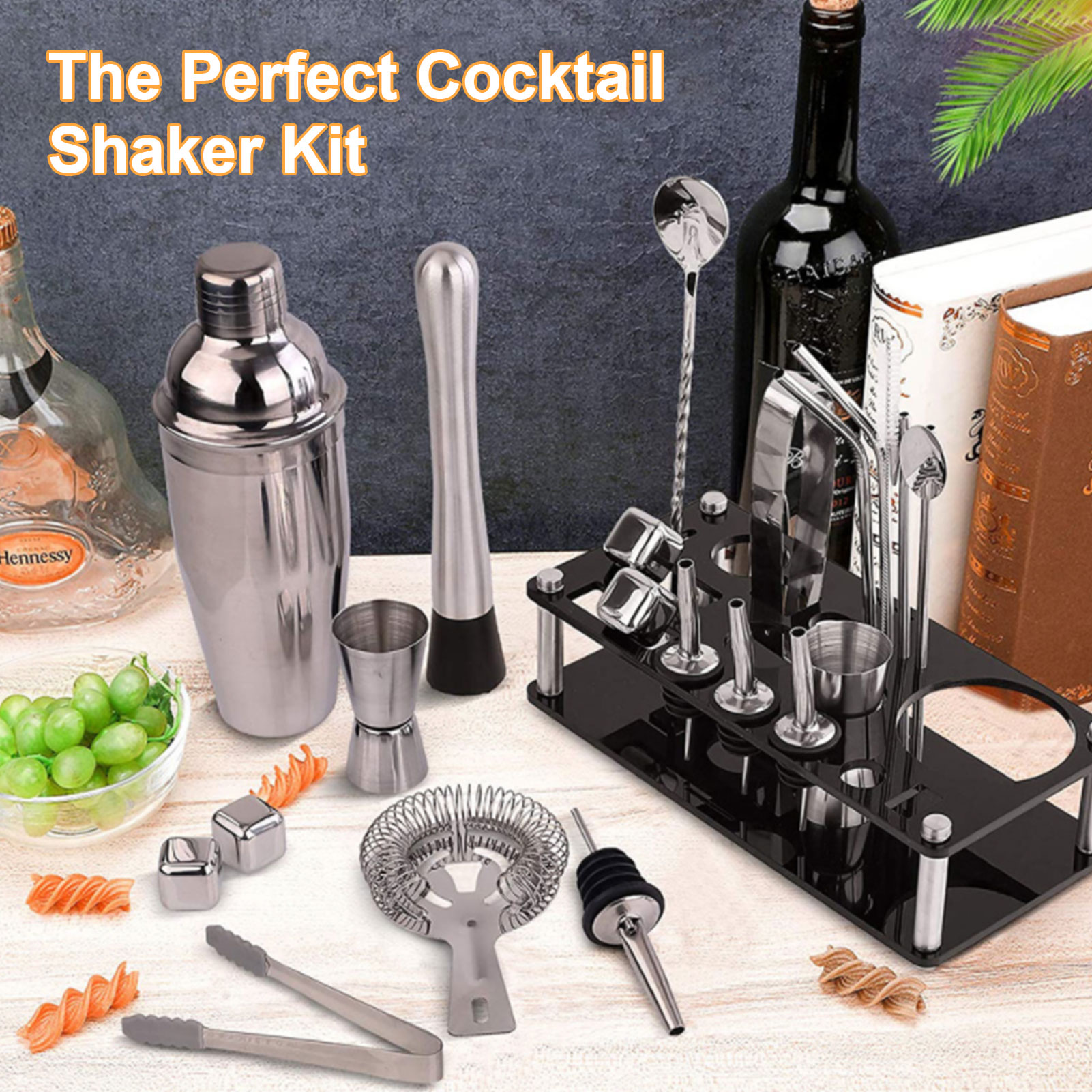 Cocktail Making Set Shaker Sta - Cocktail Recipe Book avaliação e preço