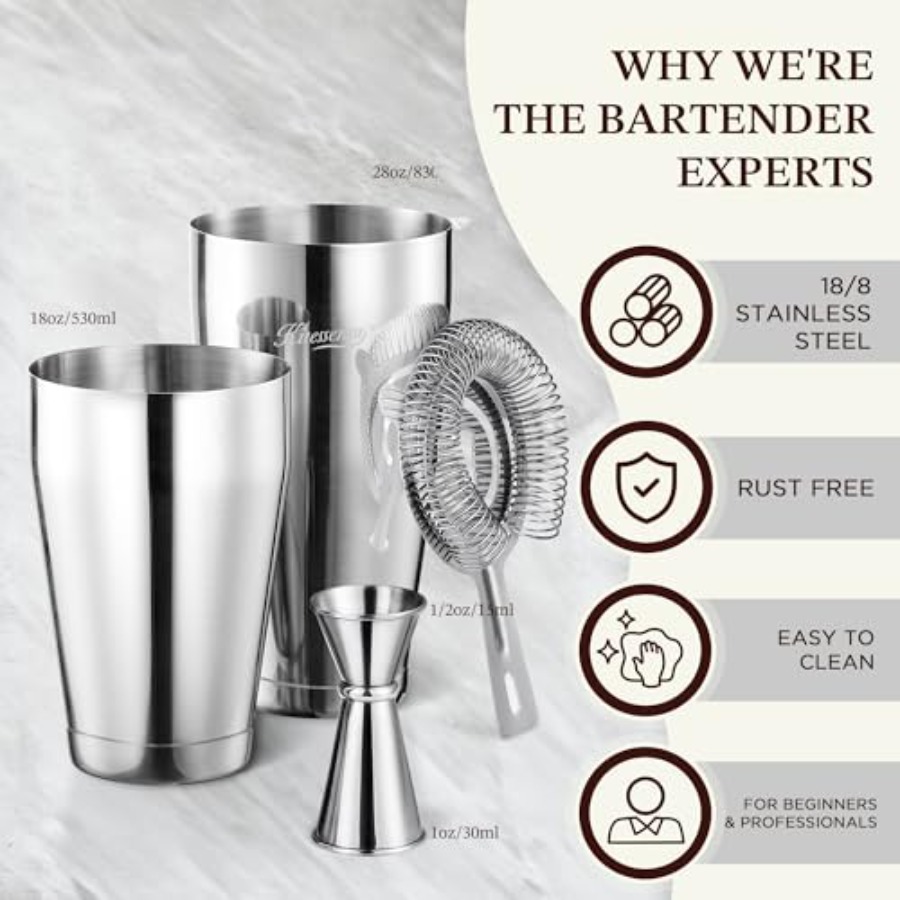 Boston Cocktail Shaker Set 8-P - Boston Shaker Set avaliação e preço